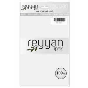 Reyyan İpek 100 cm Düz Poşetli Yazma Beyaz 001