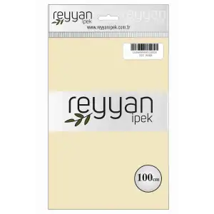 Reyyan İpek 100 cm Düz Poşetli Yazma Krem 002