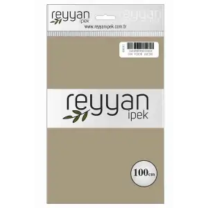Reyyan İpek 100 cm Düz Poşetli Yazma Vizon 004