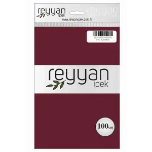 Reyyan İpek 100 cm Düz Poşetli Yazma Bordo 035