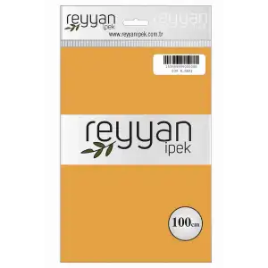 Reyyan İpek 100 cm Düz Poşetli Yazma Koyu Sari 039