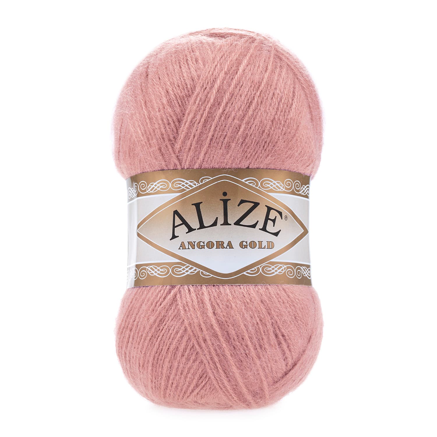 Alize Angora Gold 144 Koyu Pudra Yelek ve Şal İpi
