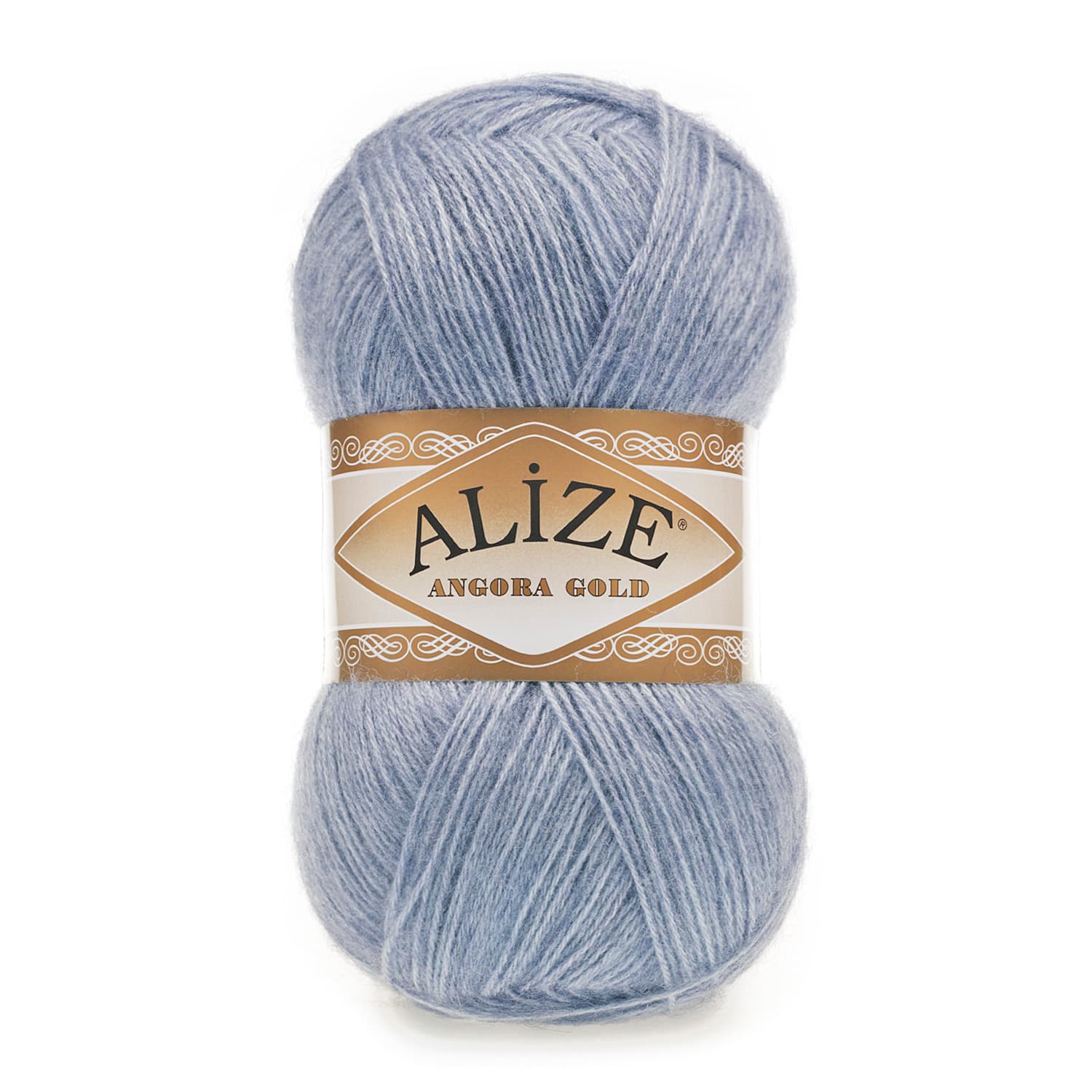 Alize Angora Gold 221 Denim Yelek ve Şal İpi