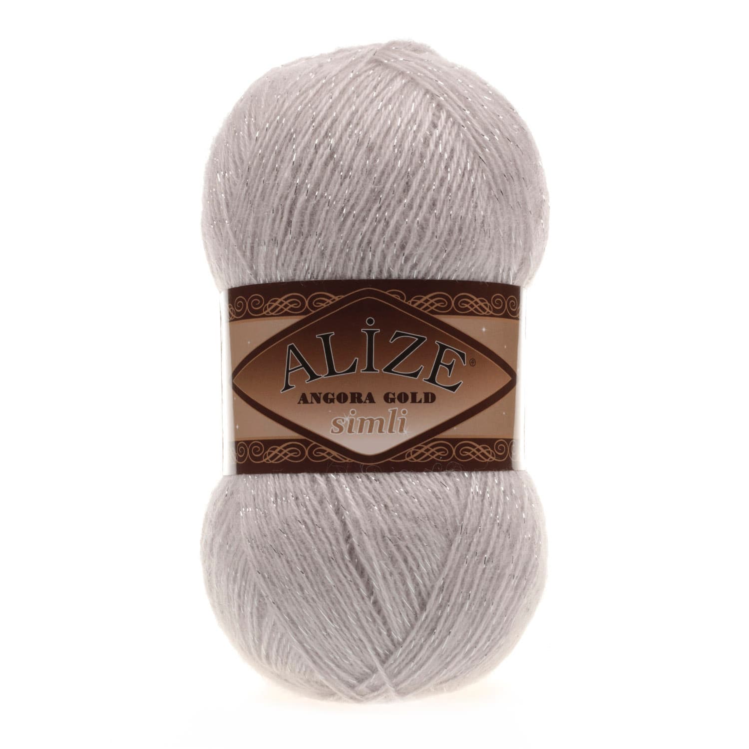 Alize Angora Gold Simli 168 Kış Beyazı Yelek ve Şal İpi