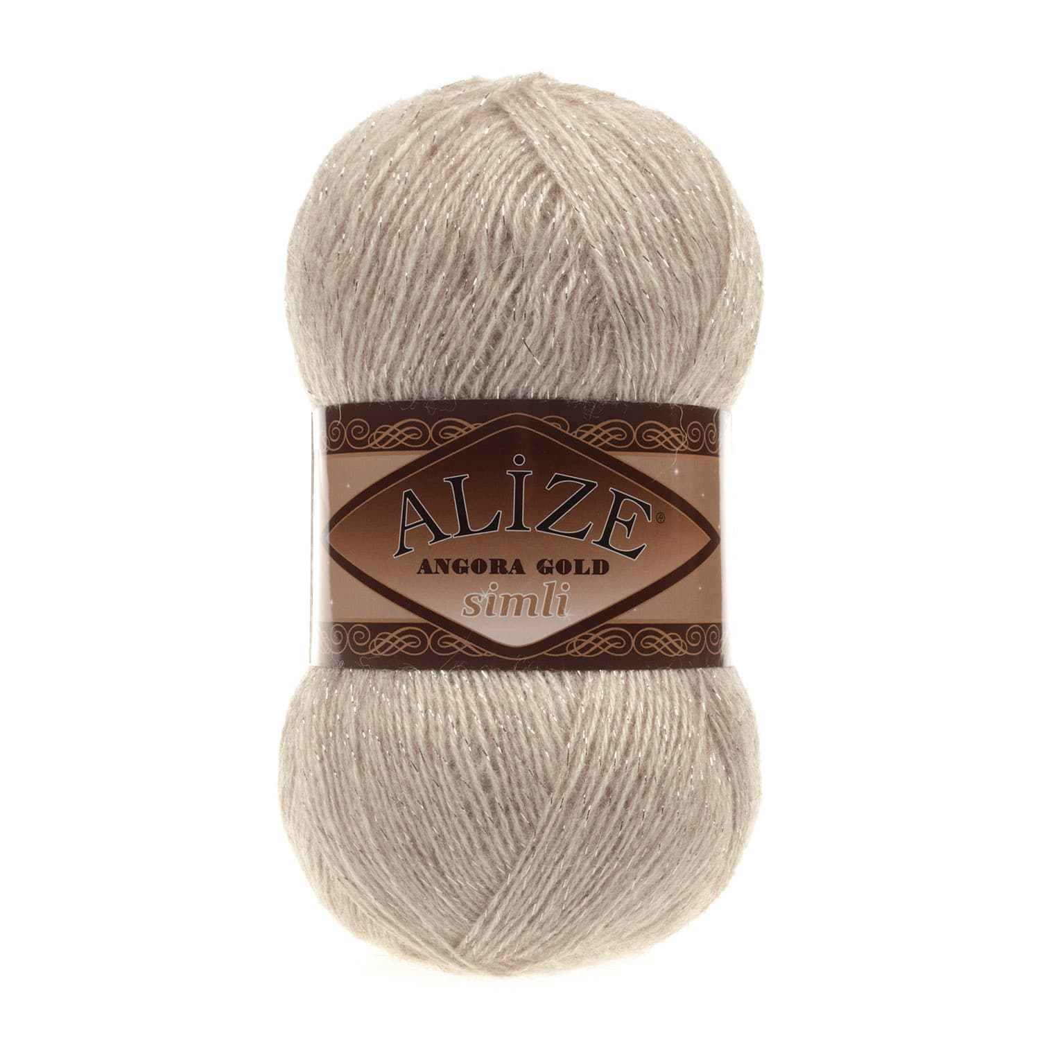 Alize Angora Gold Simli 152 Bej Yelek ve Şal İpi