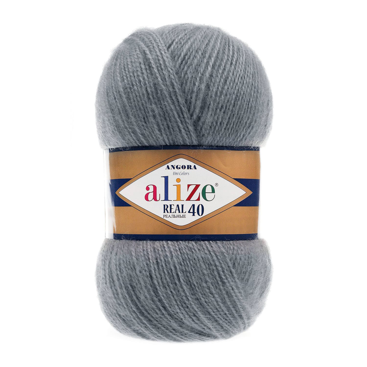 Alize Angora Real 40 87 Koyu Gri Yelek ve Şal İpi