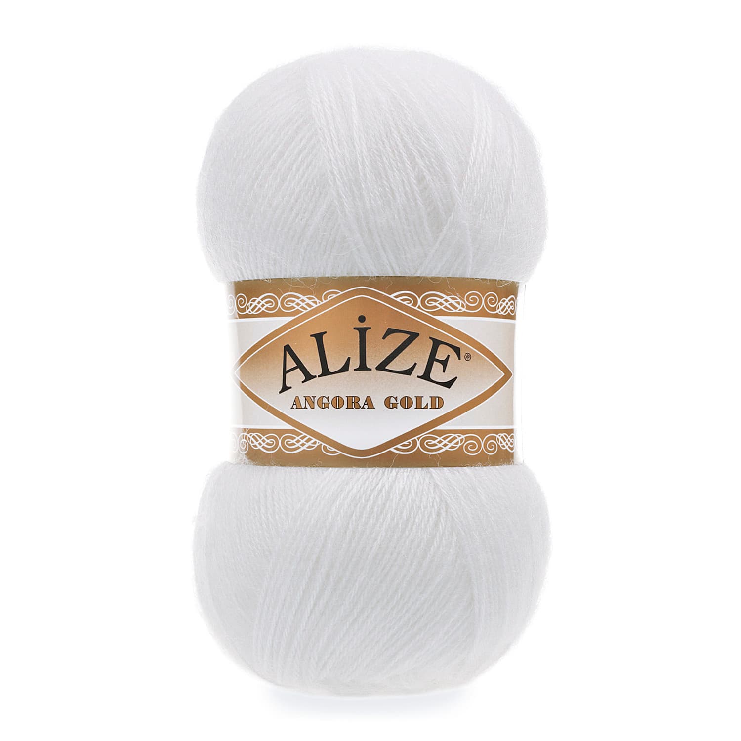 Alize Angora Gold 55 Beyaz Yelek ve Şal İpi
