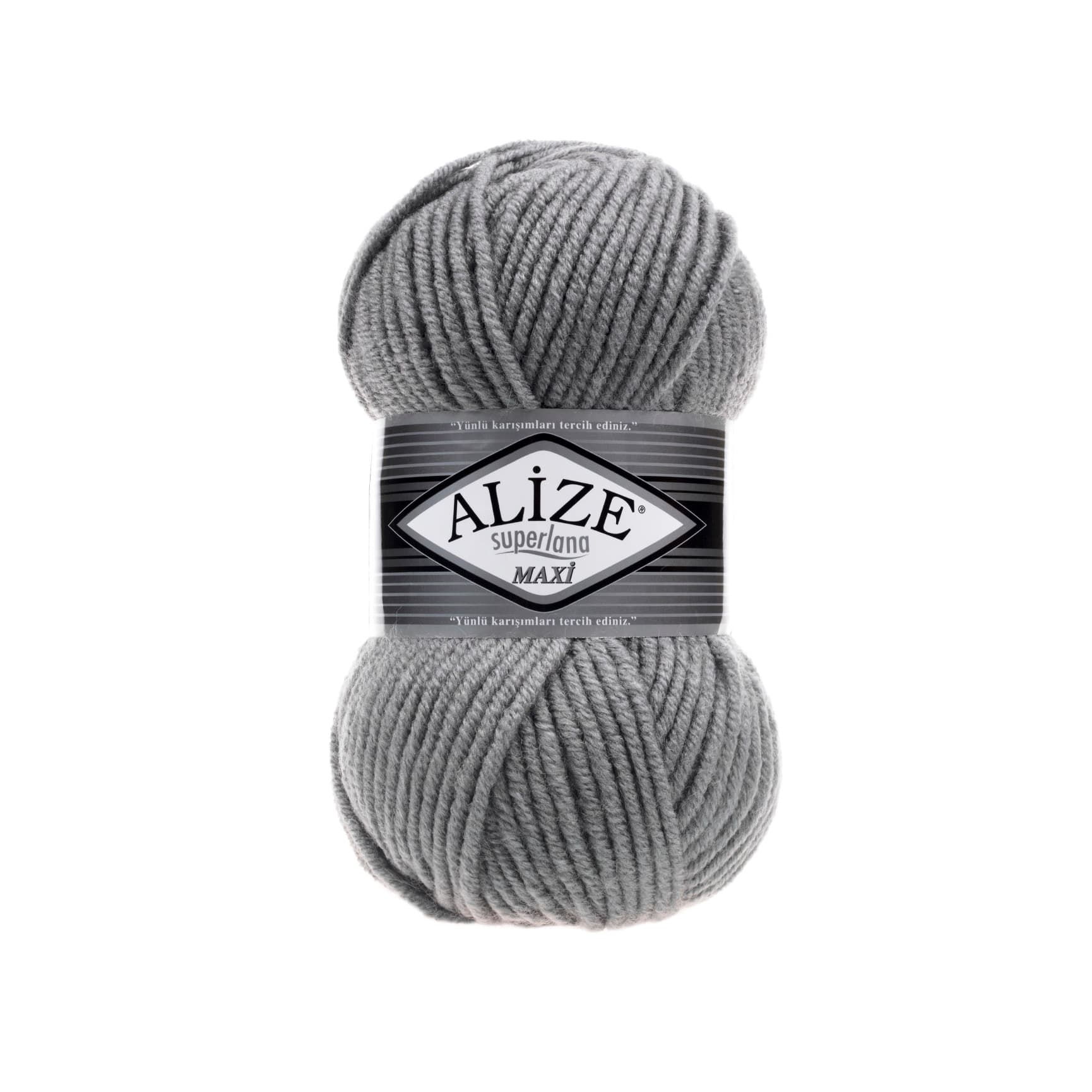 Alize Superlana Maxi 87 Koyu Gri Yünlü Örgü İpi