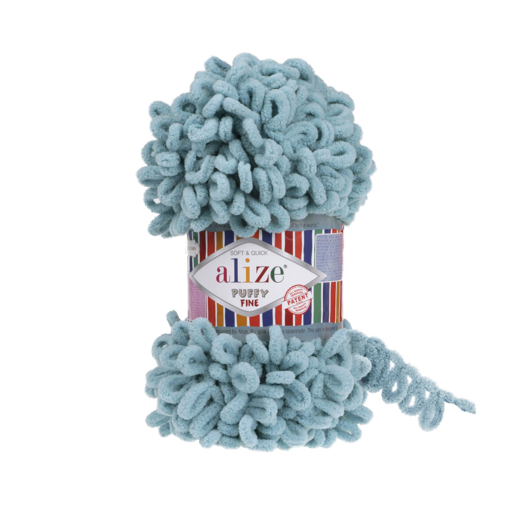 Alize Puffy Fine 414 Azur Elle Örülen Örgü İpi