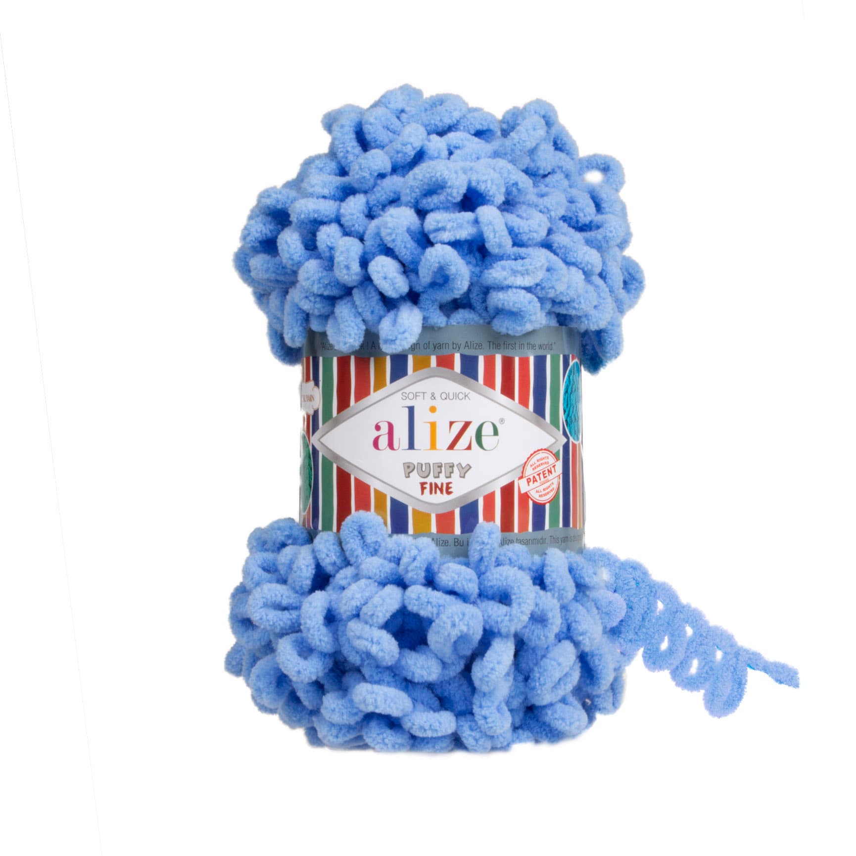 Alize Puffy Fine 112 Mavi Elle Örülen Örgü İpi