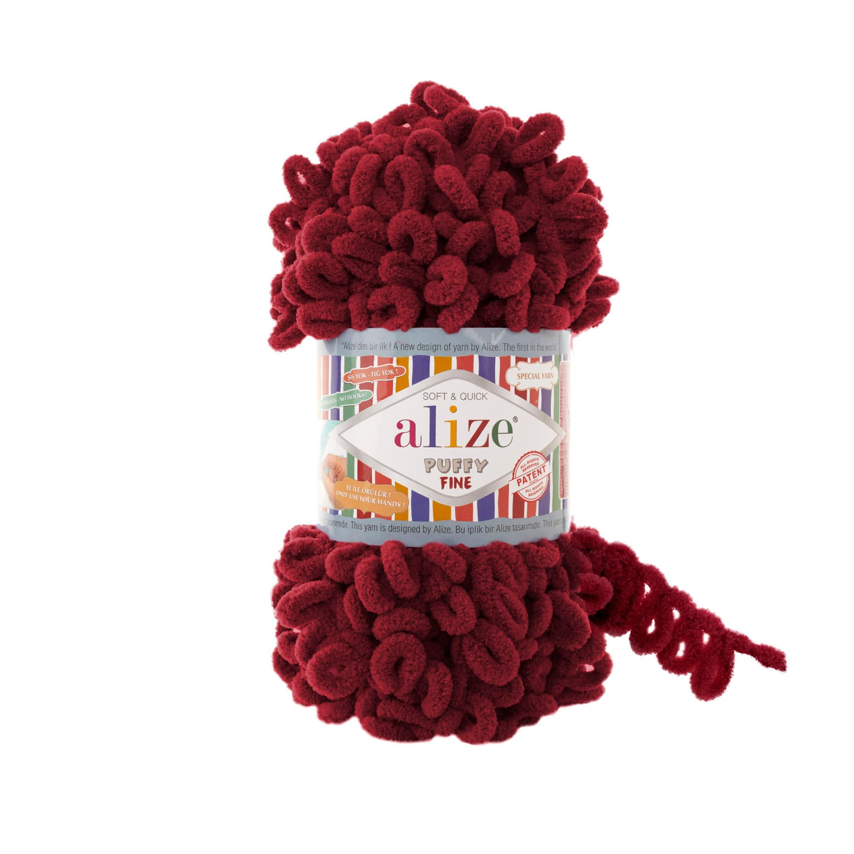 Alize Puffy Fine 107 Vişne Elle Örülen Örgü İpi