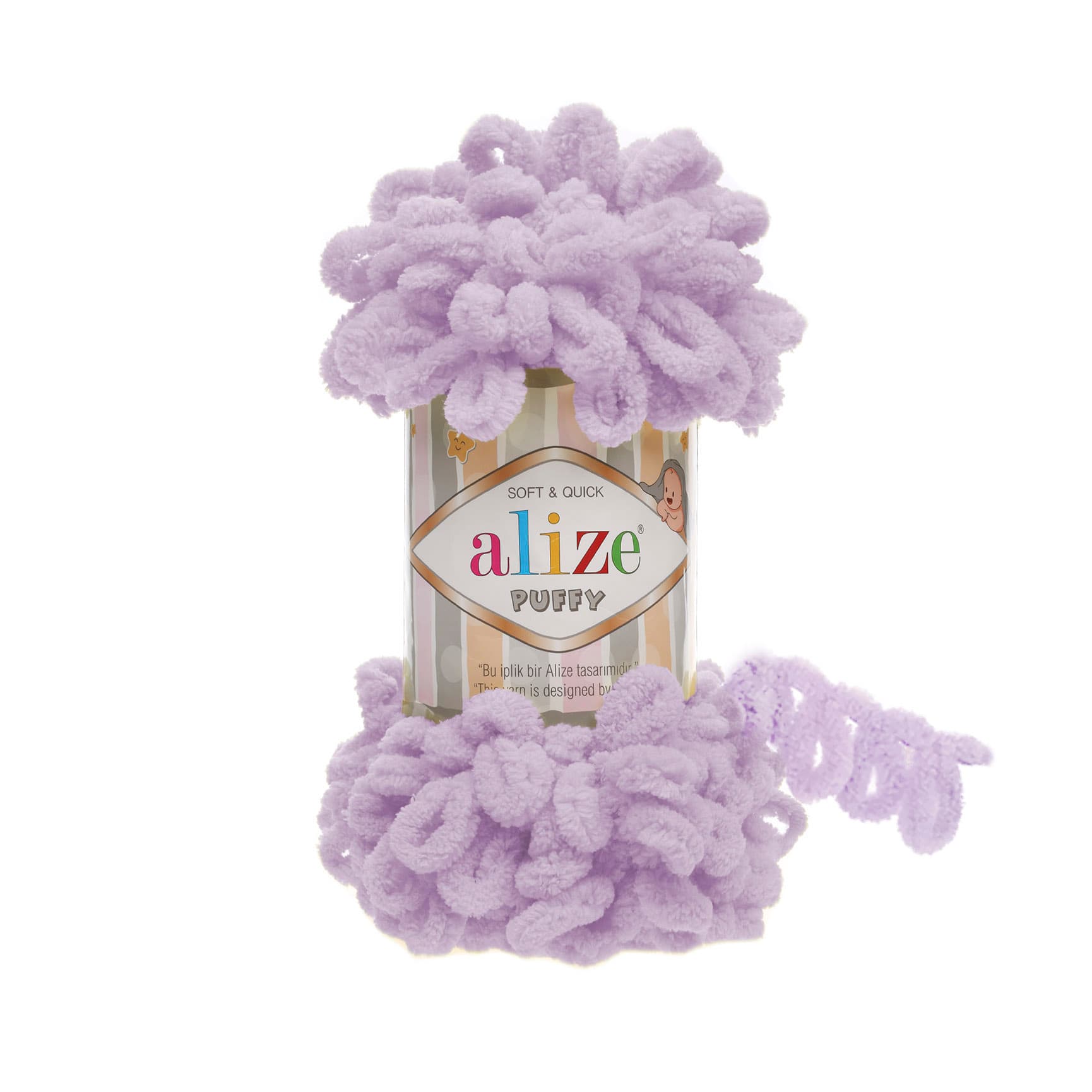 Alize Puffy 27 Lila Elle Örülen Örgü İpi