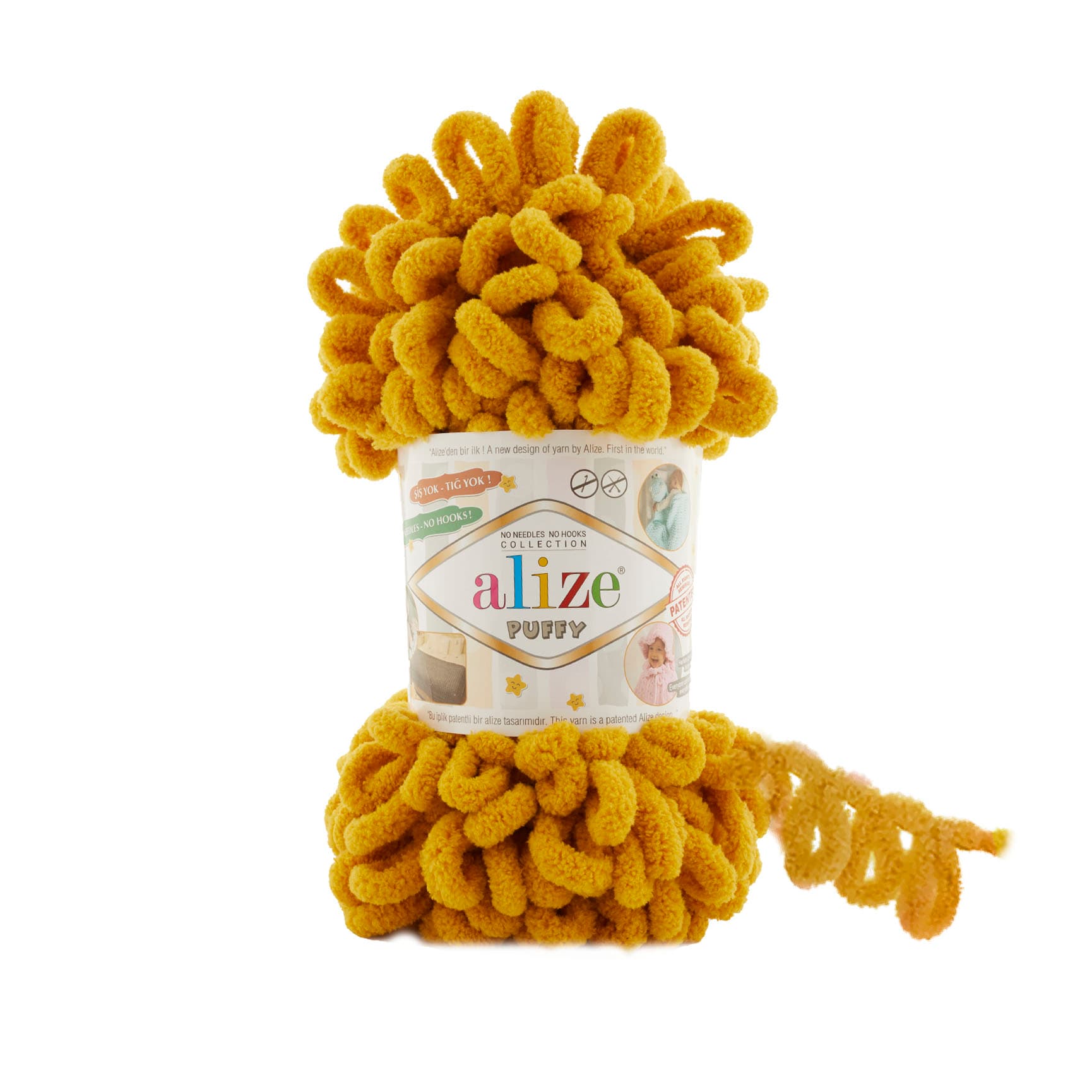 Alize Puffy 2 Hardal Elle Örülen Örgü İpi