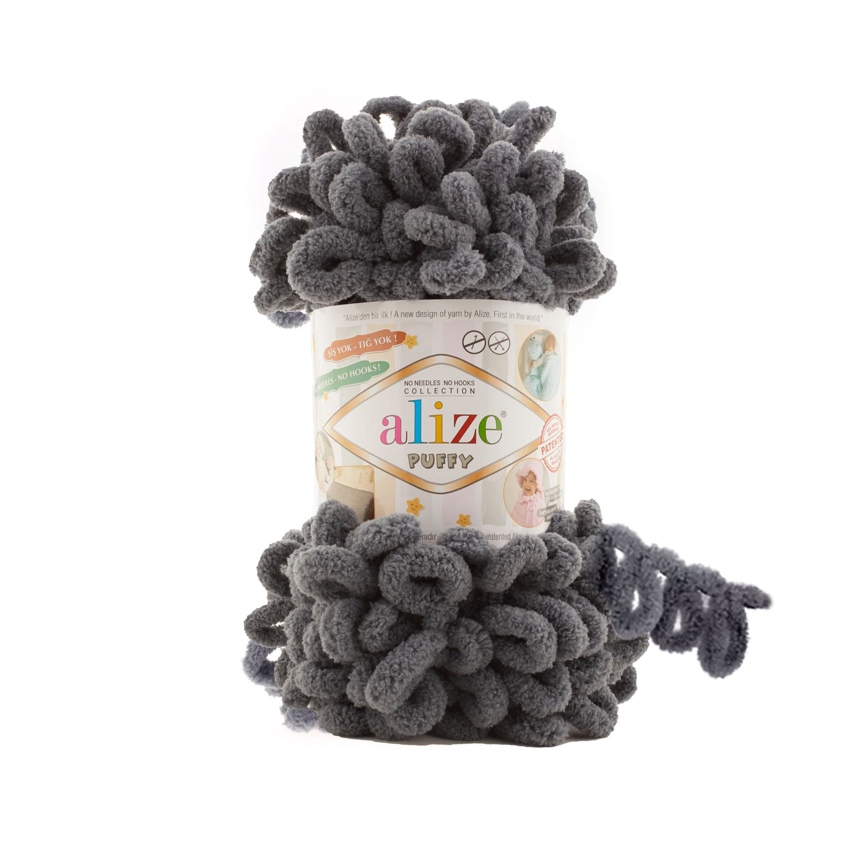Alize Puffy 53 Kömür Gri Elle Örülen Örgü İpi