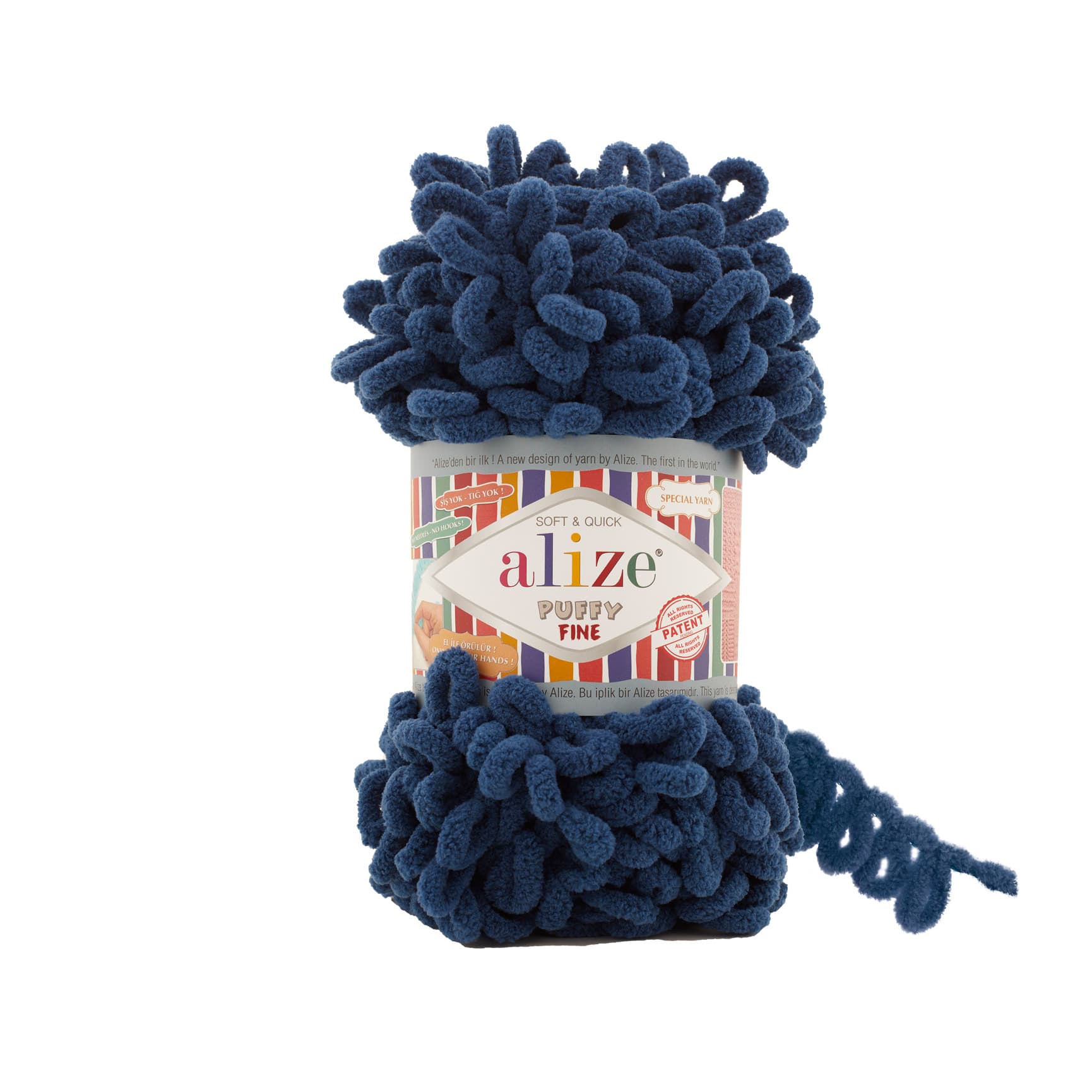 Alize Puffy Fine 93 Denim Elle Örülen Örgü İpi