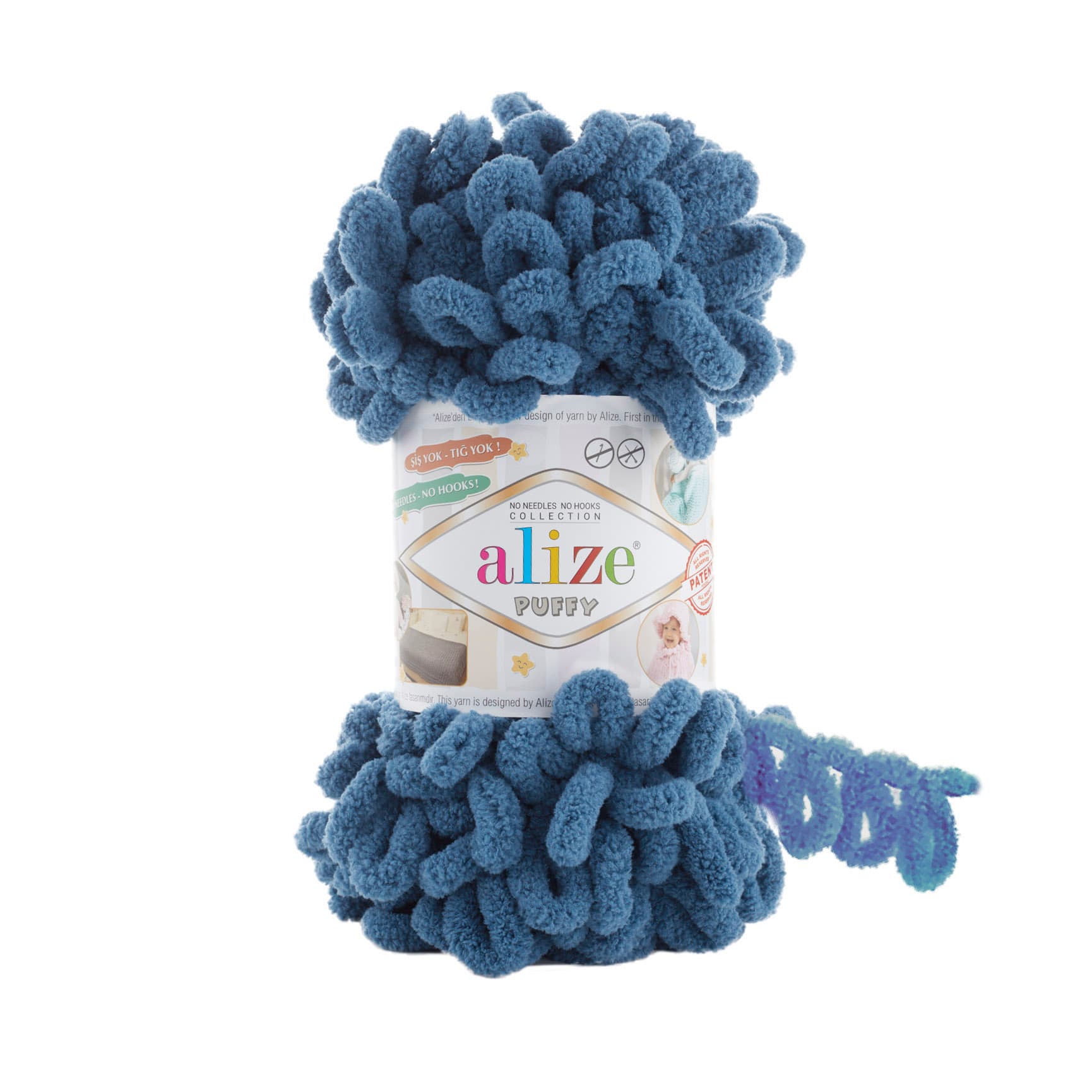 Alize Puffy 637 İndigo Elle Örülen Örgü İpi