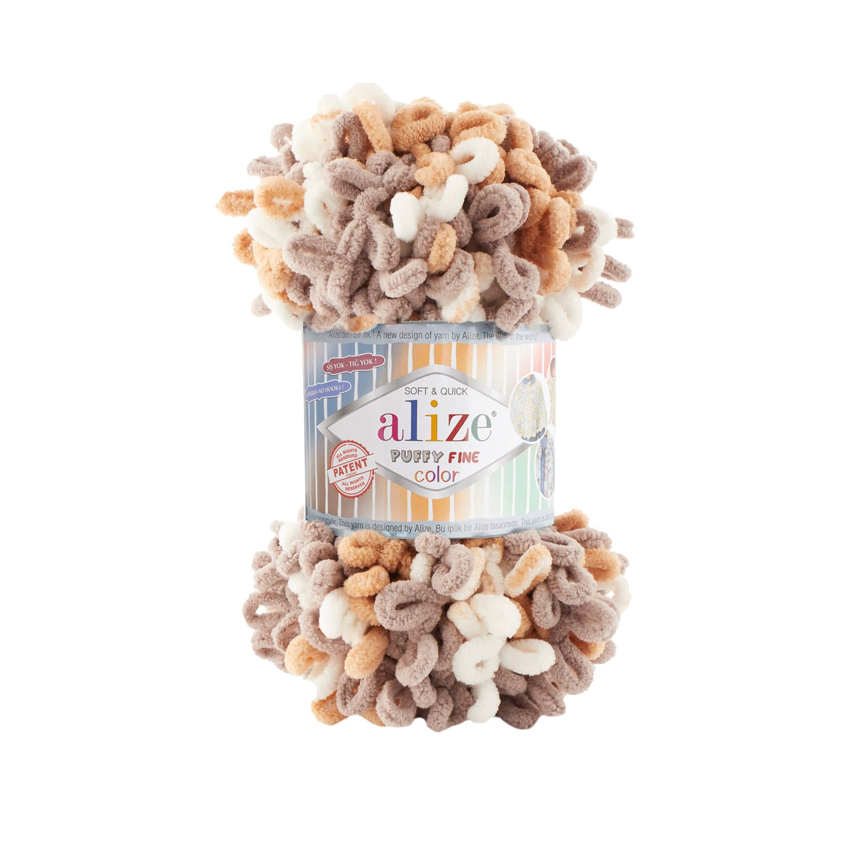 Alize Puffy Fine Color 6403 Elle Örülen Örgü İpi