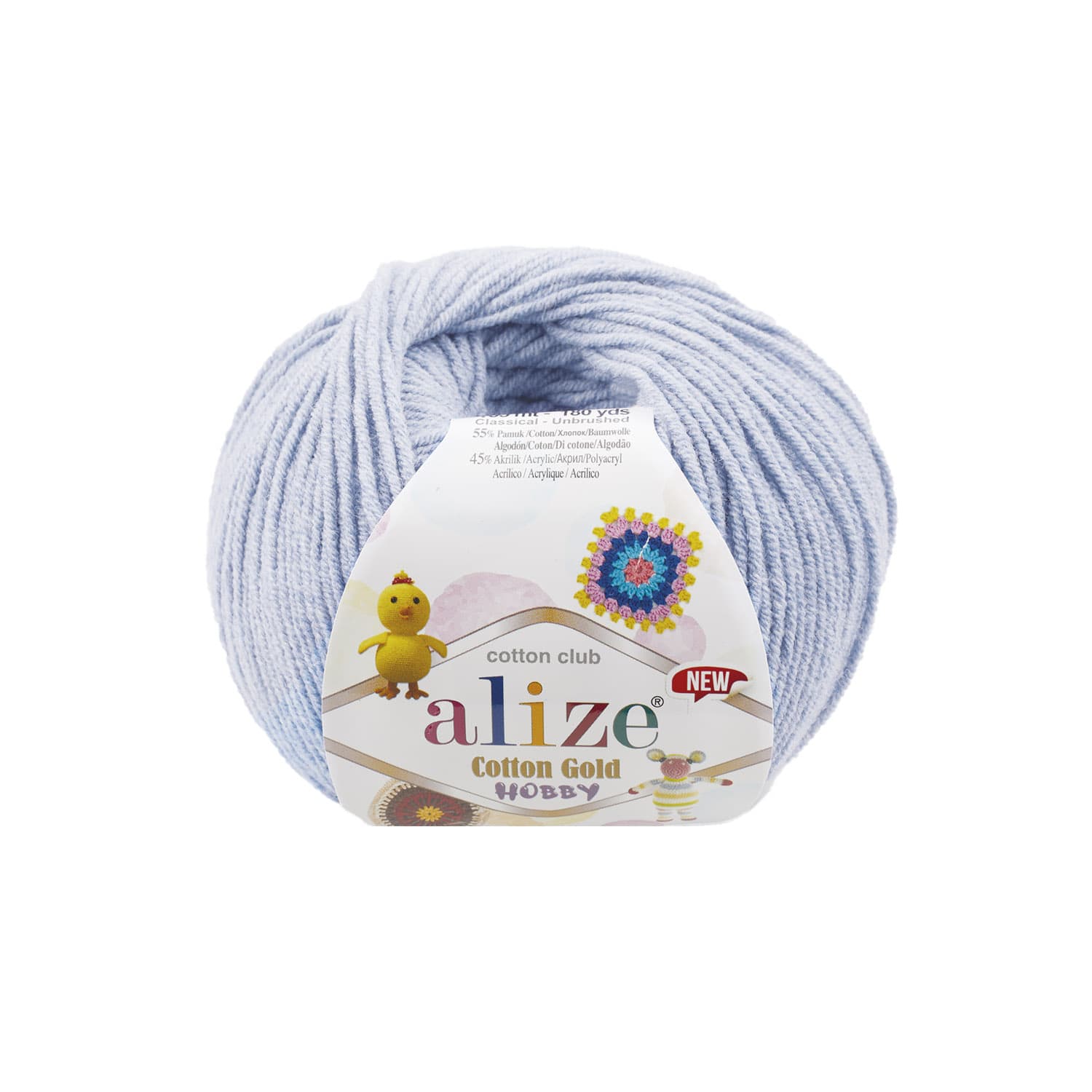 Alize Cotton Gold Hobby New 513 Kristal Mavi Pamuklu Örgü İpi