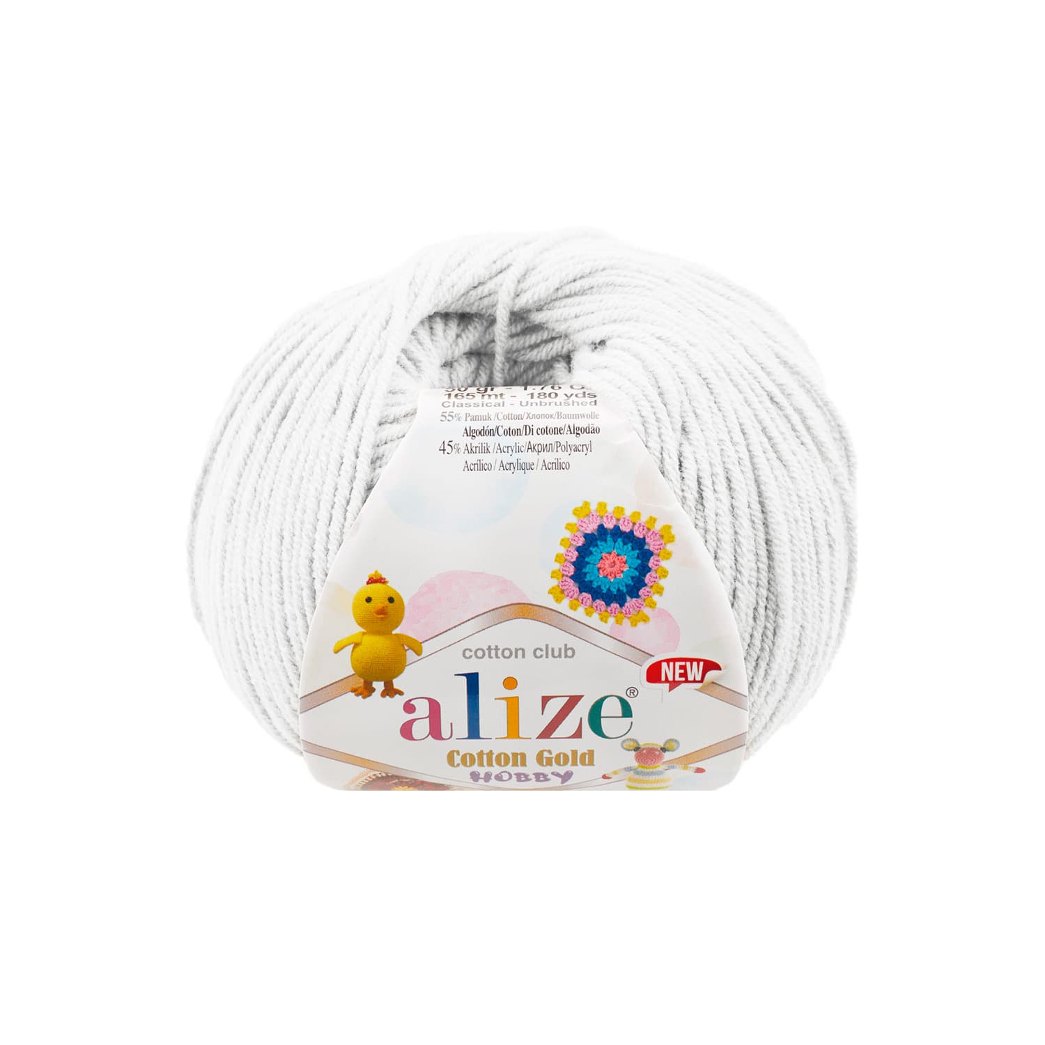 Alize Cotton Gold Hobby New 55 Beyaz Pamuklu Örgü İpi