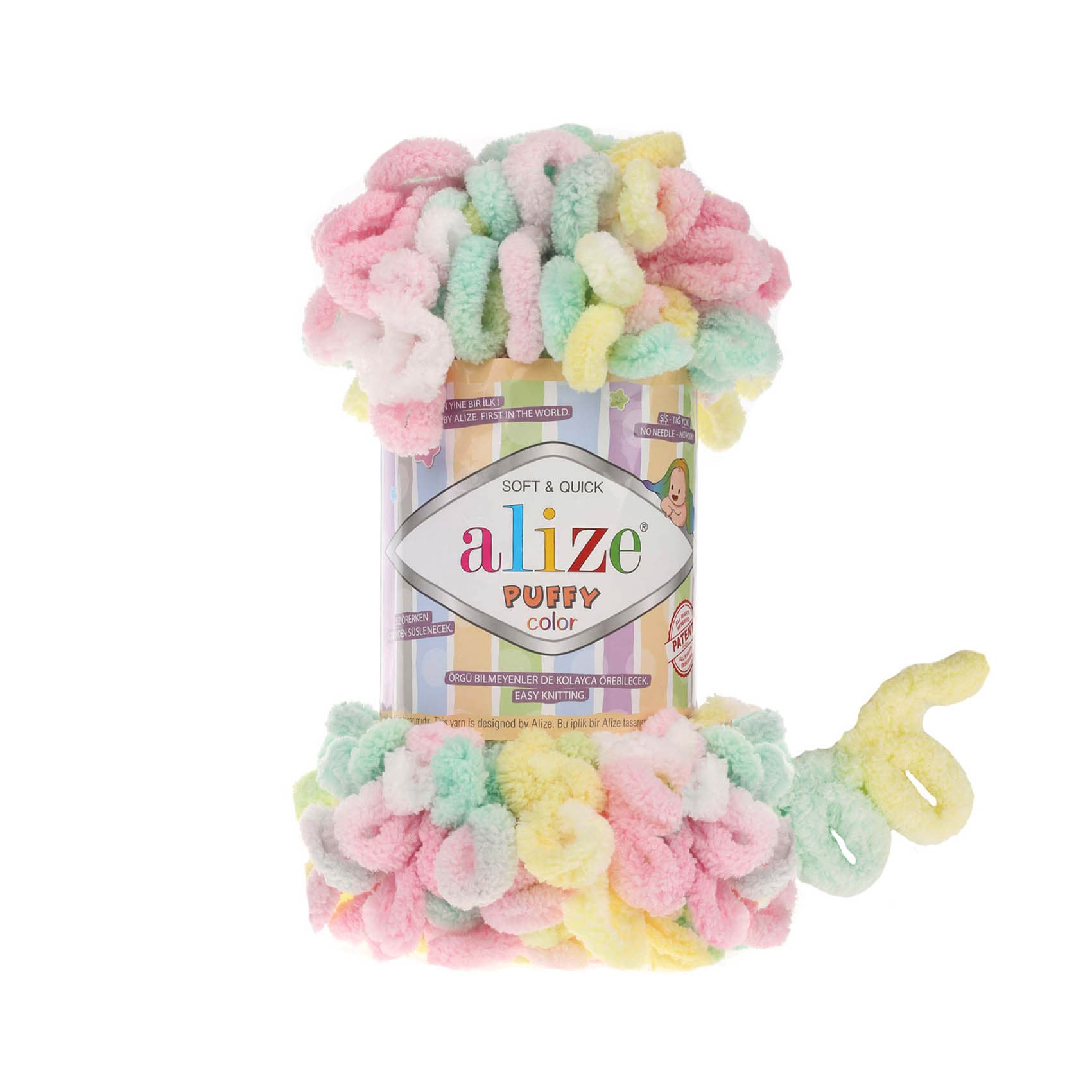 Alize Puffy Color 5862 Elle Örülen Örgü İpi