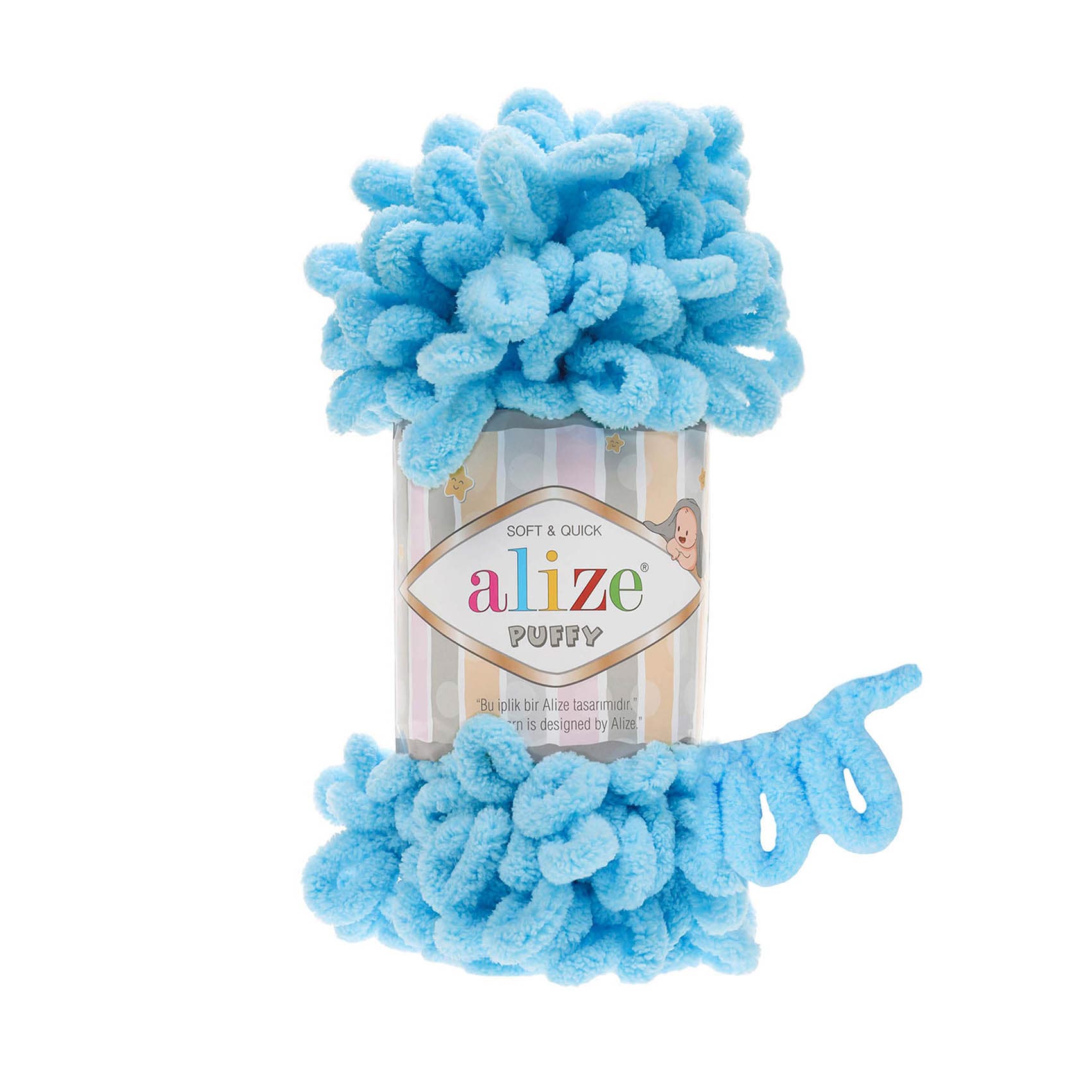 Alize Puffy 287 Turkuaz Elle Örülen Örgü İpi