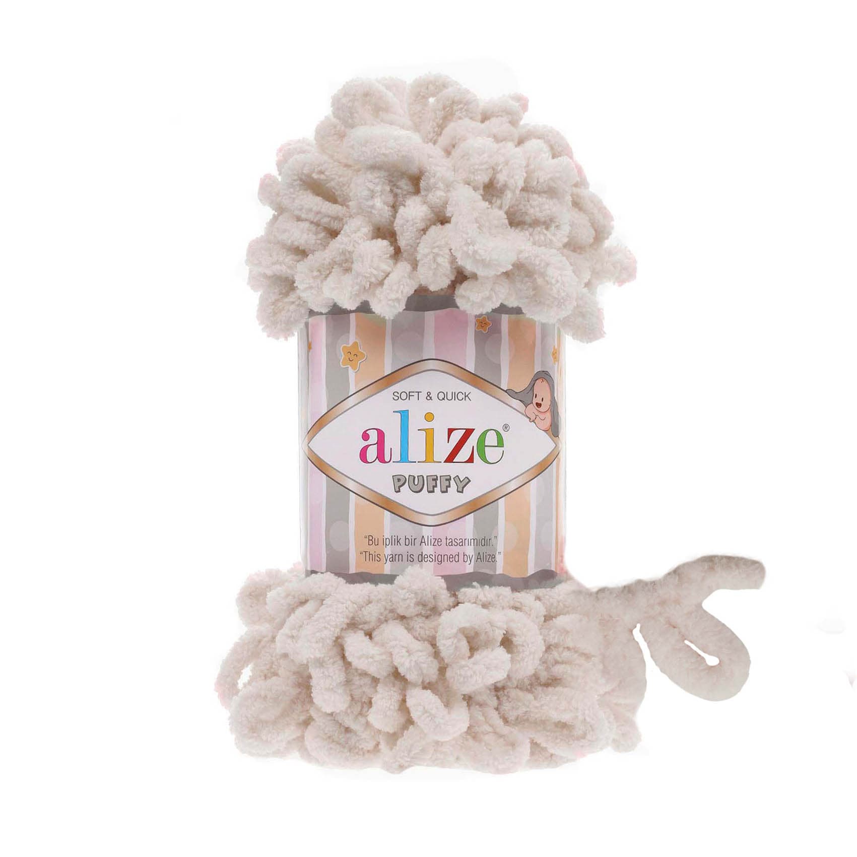 Alize Puffy 599 Fil Dişi Elle Örülen Örgü İpi