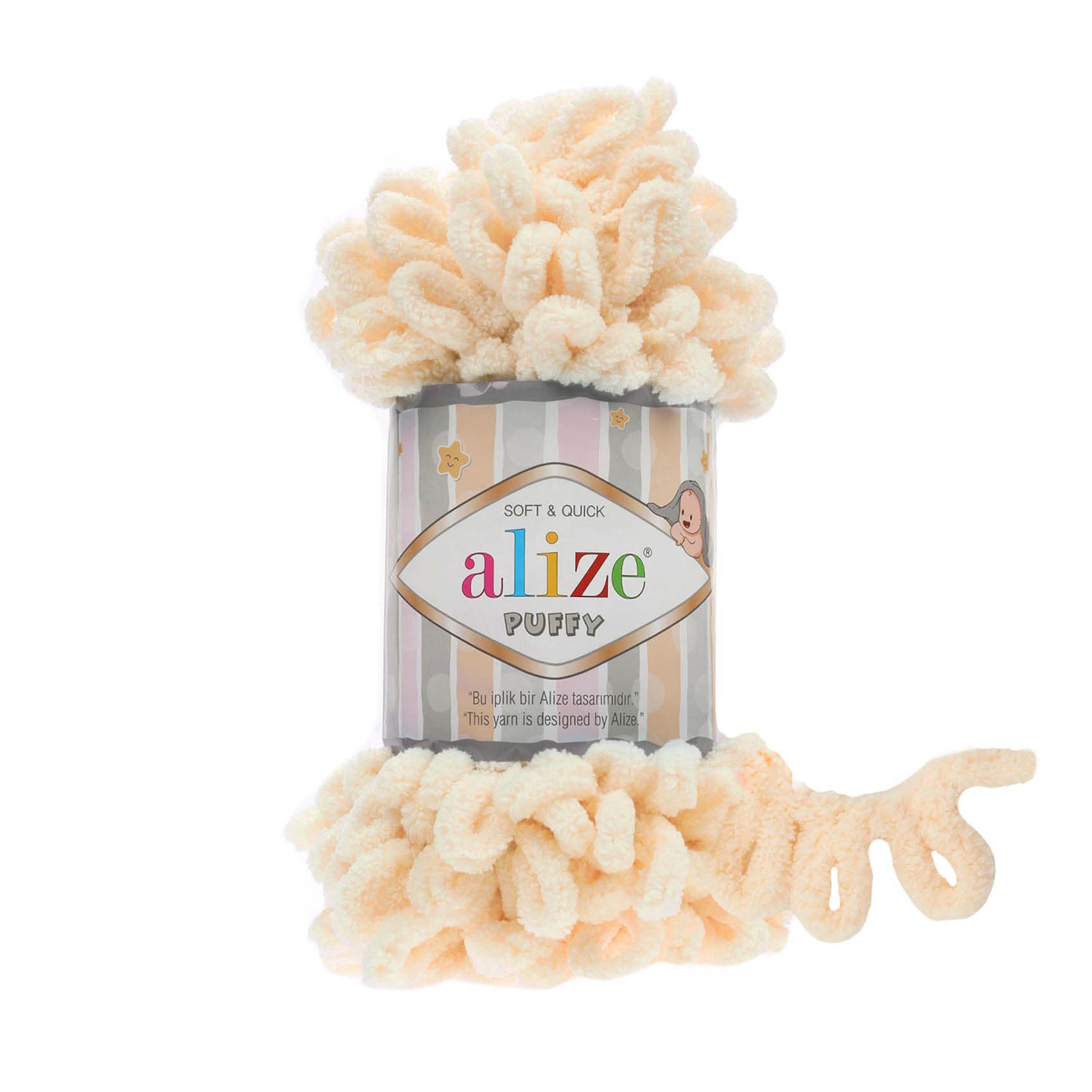 Alize Puffy 742 Vanilya Elle Örülen Örgü İpi