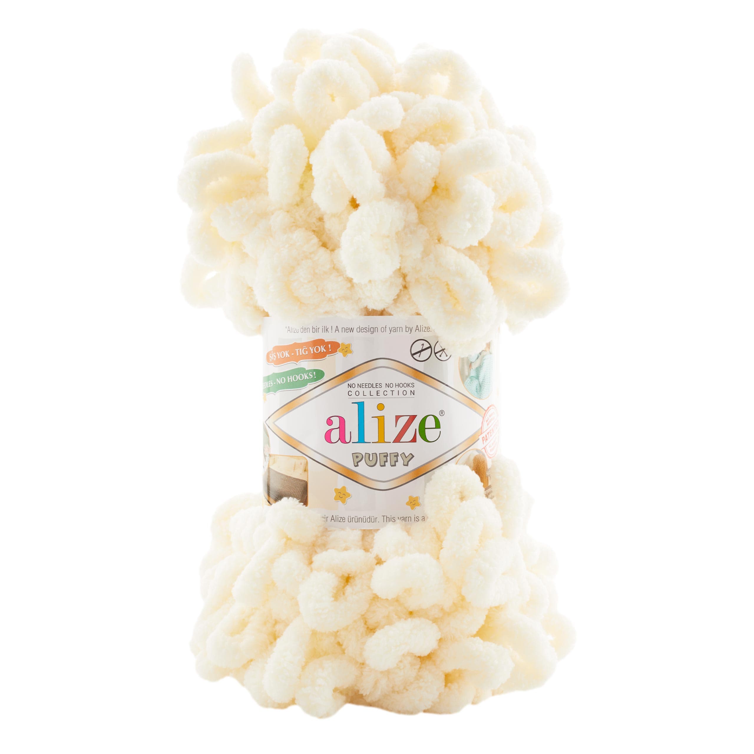 Alize Puffy 1 Krem Elle Örülen Örgü İpi