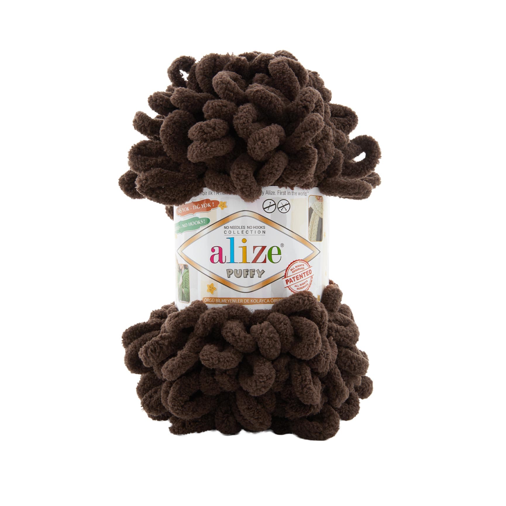 Alize Puffy 26 Kahve Elle Örülen Örgü İpi