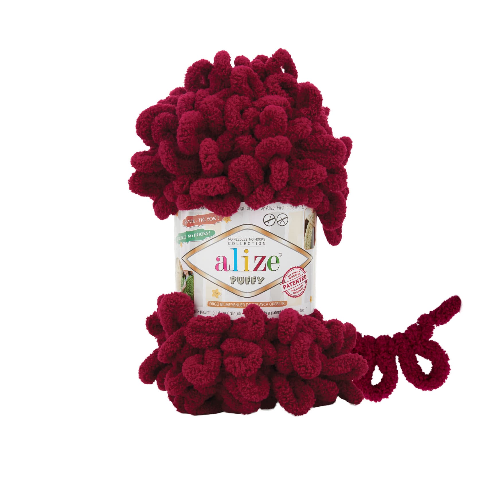 Alize Puffy 987 Kiraz Kırmızı Elle Örülen Örgü İpi