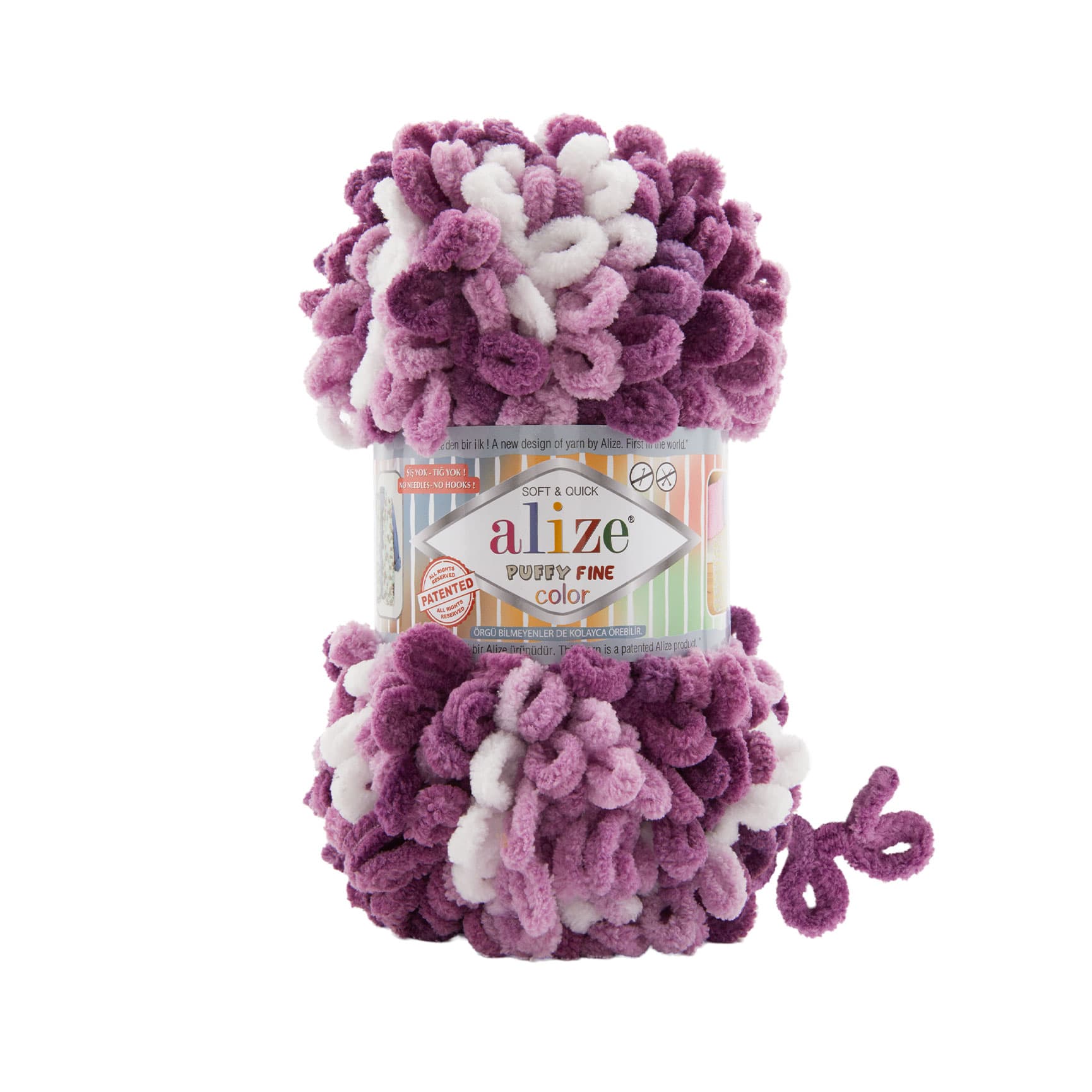 Alize Puffy Fine Color 8056 Elle Örülen Örgü İpi