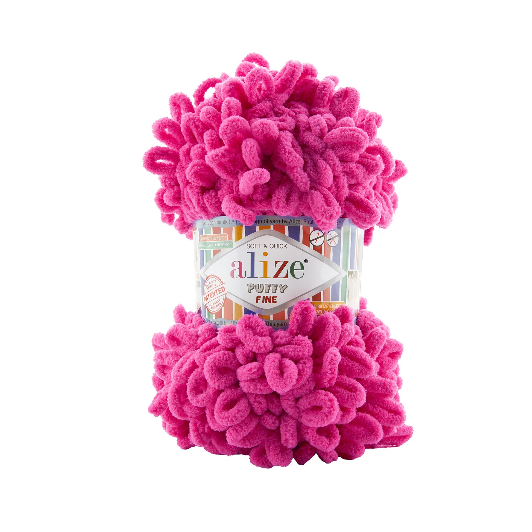 Alize Puffy Fine 149 Fuşya Elle Örülen Örgü İpi