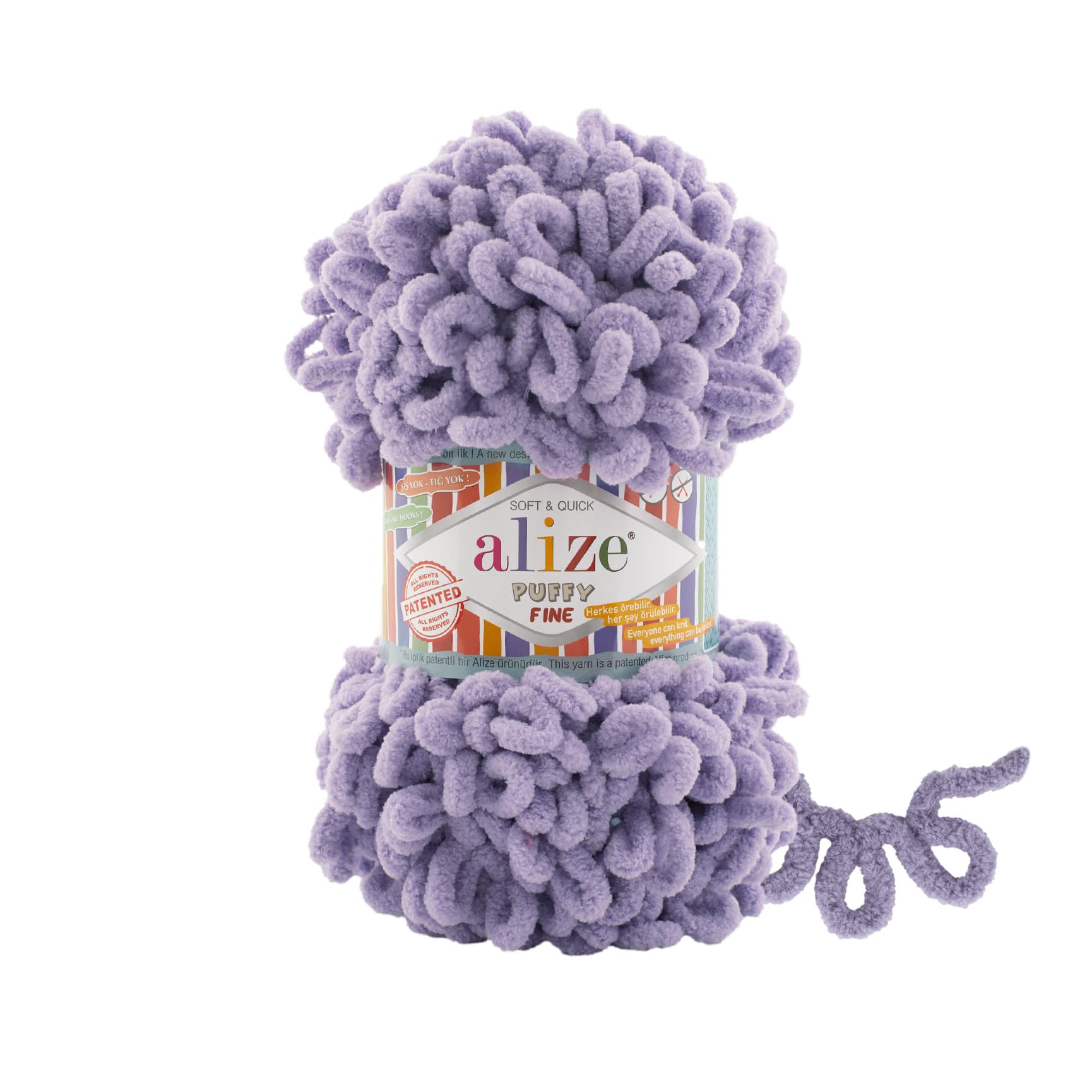 Alize Puffy Fine 166 Lila Elle Örülen Örgü İpi