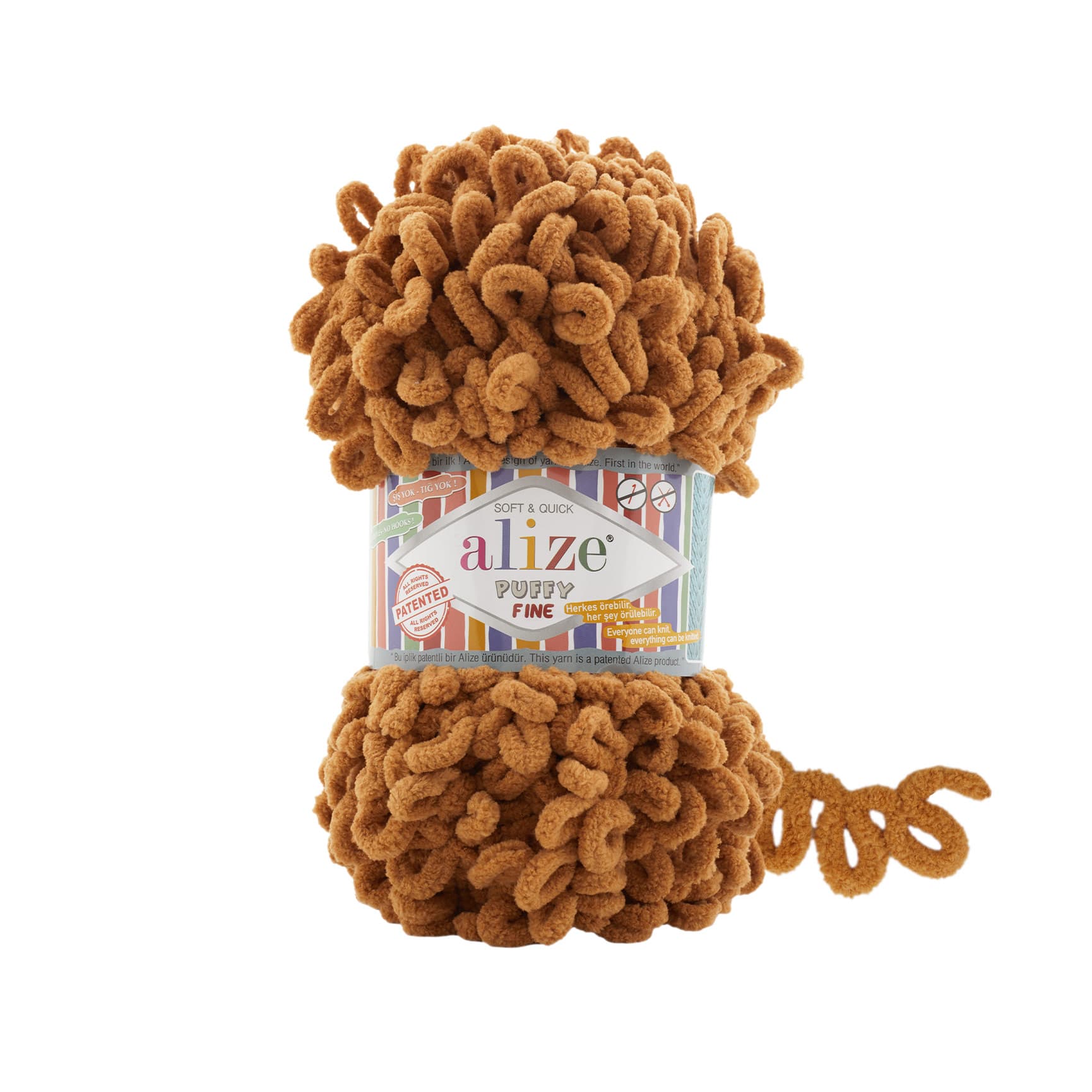 Alize Puffy Fine 179 Deve Tüyü Elle Örülen Örgü İpi