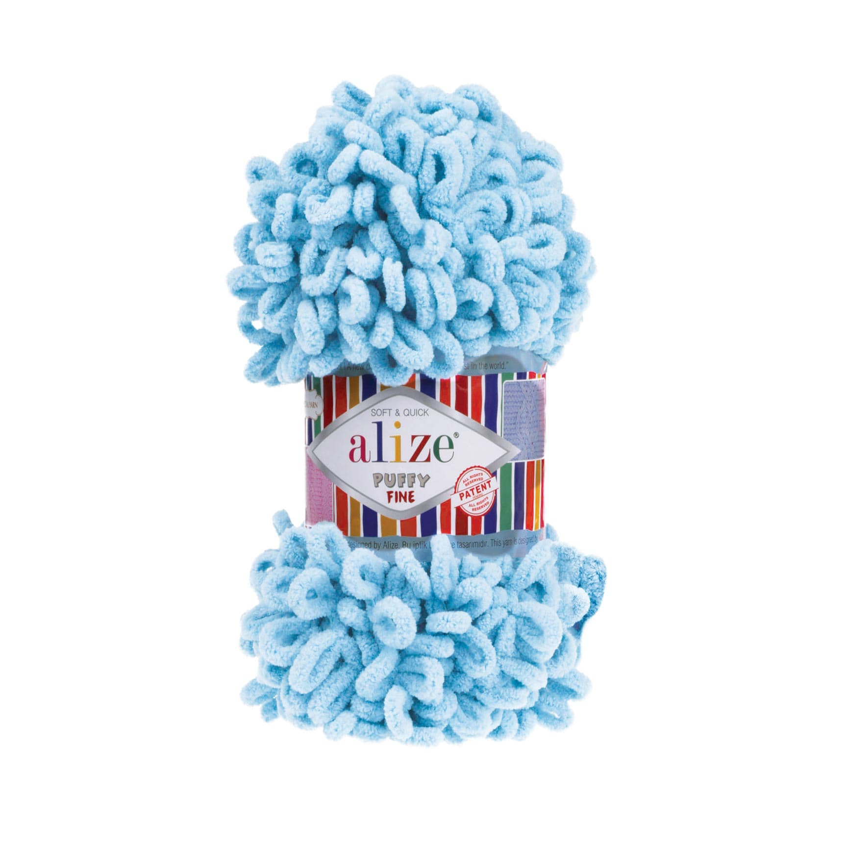 Alize Puffy Fine 287 Turkuaz Elle Örülen Örgü İpi