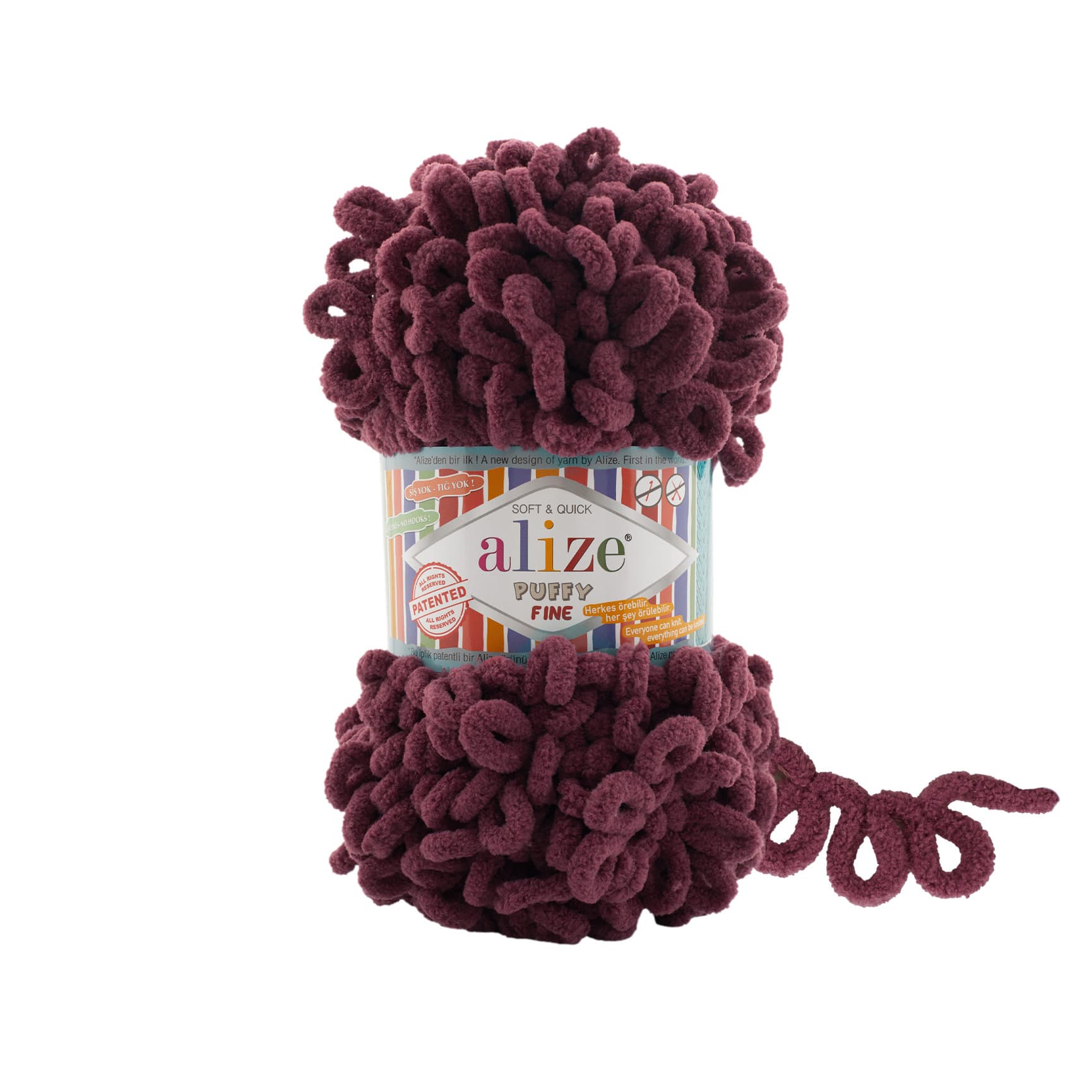 Alize Puffy Fine 956 Elle Örülen Örgü İpi