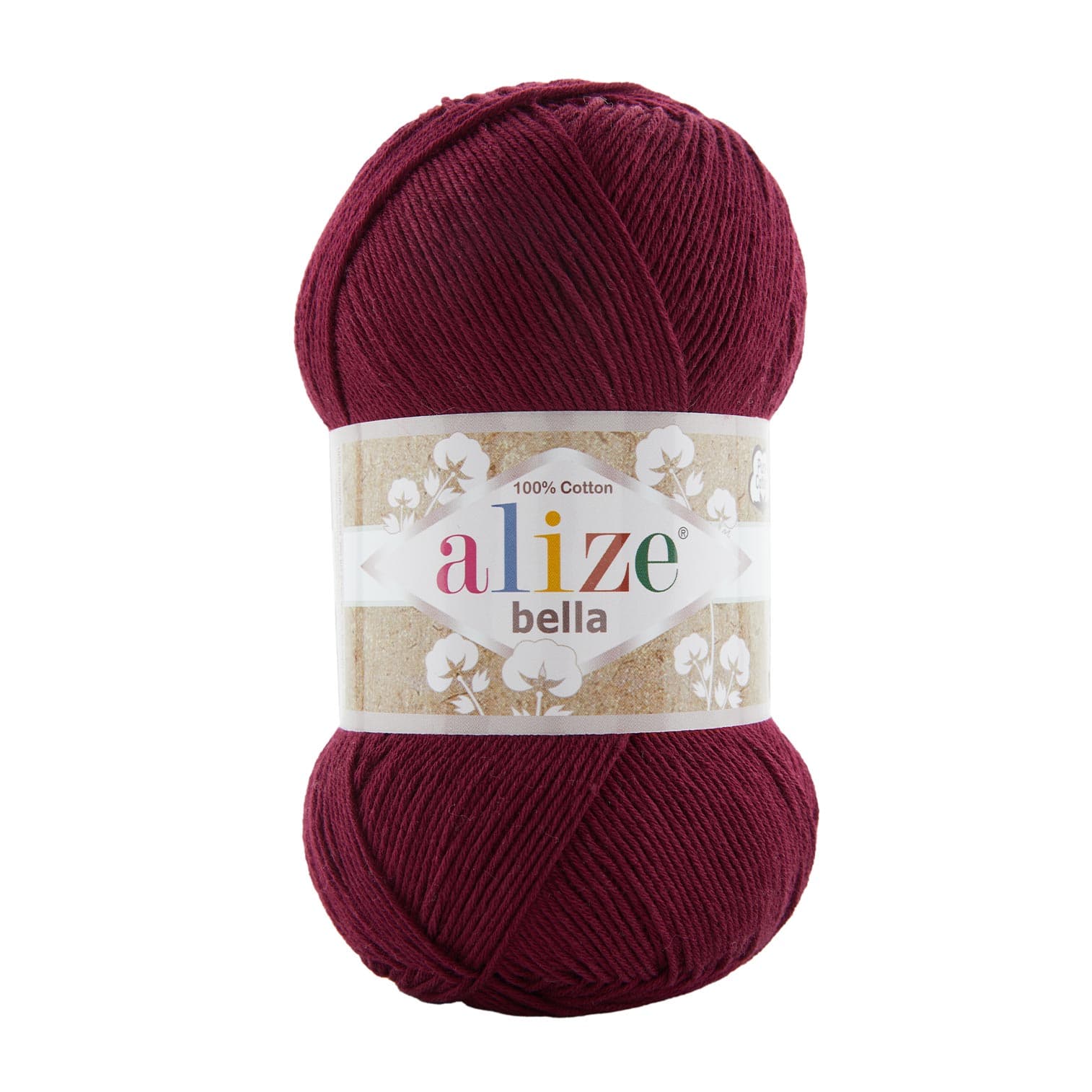 Alize Bella 100 57 Bordo Pamuklu Örgü İpi