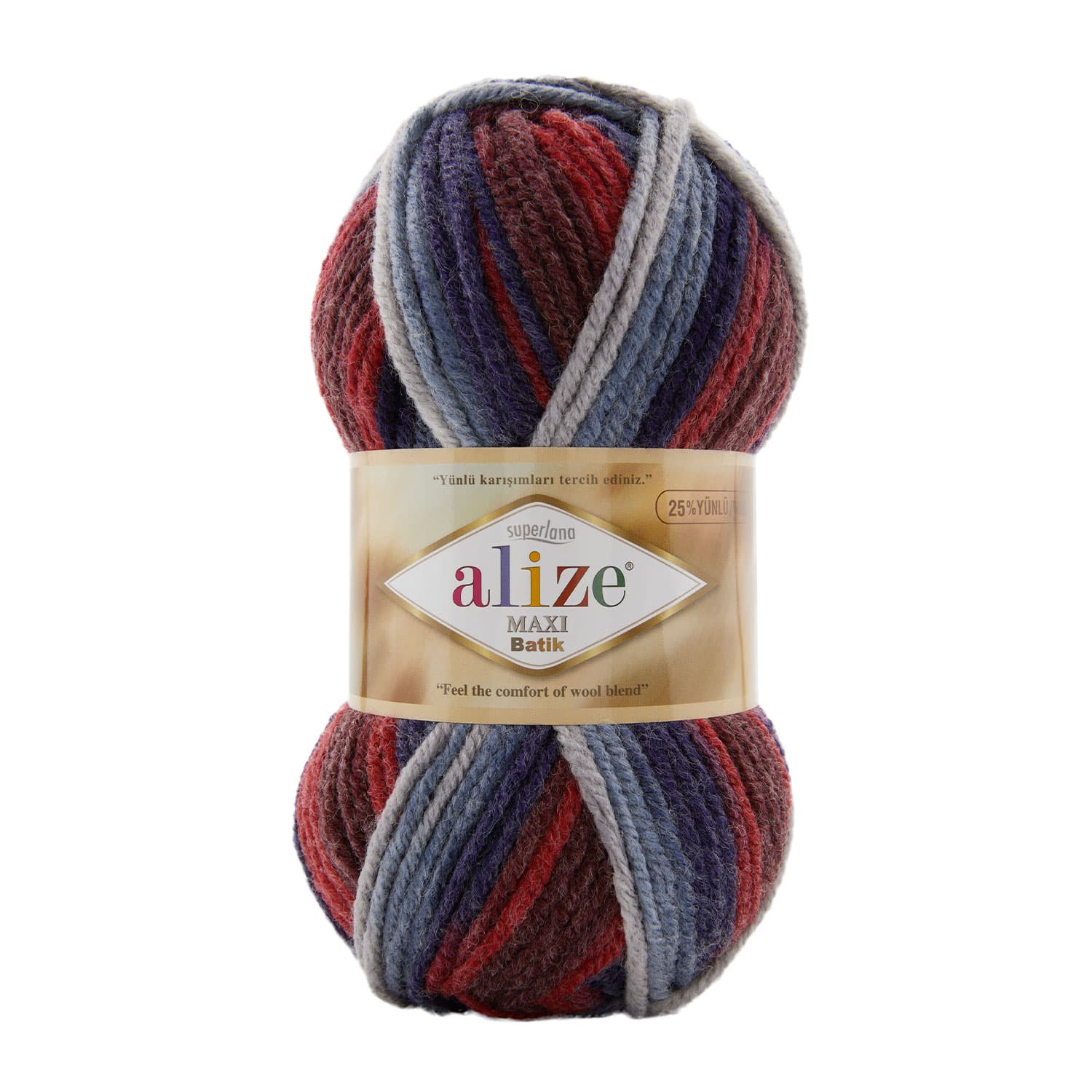 Alize Superlana Maxi Batik 8130 Yünlü Örgü İpi