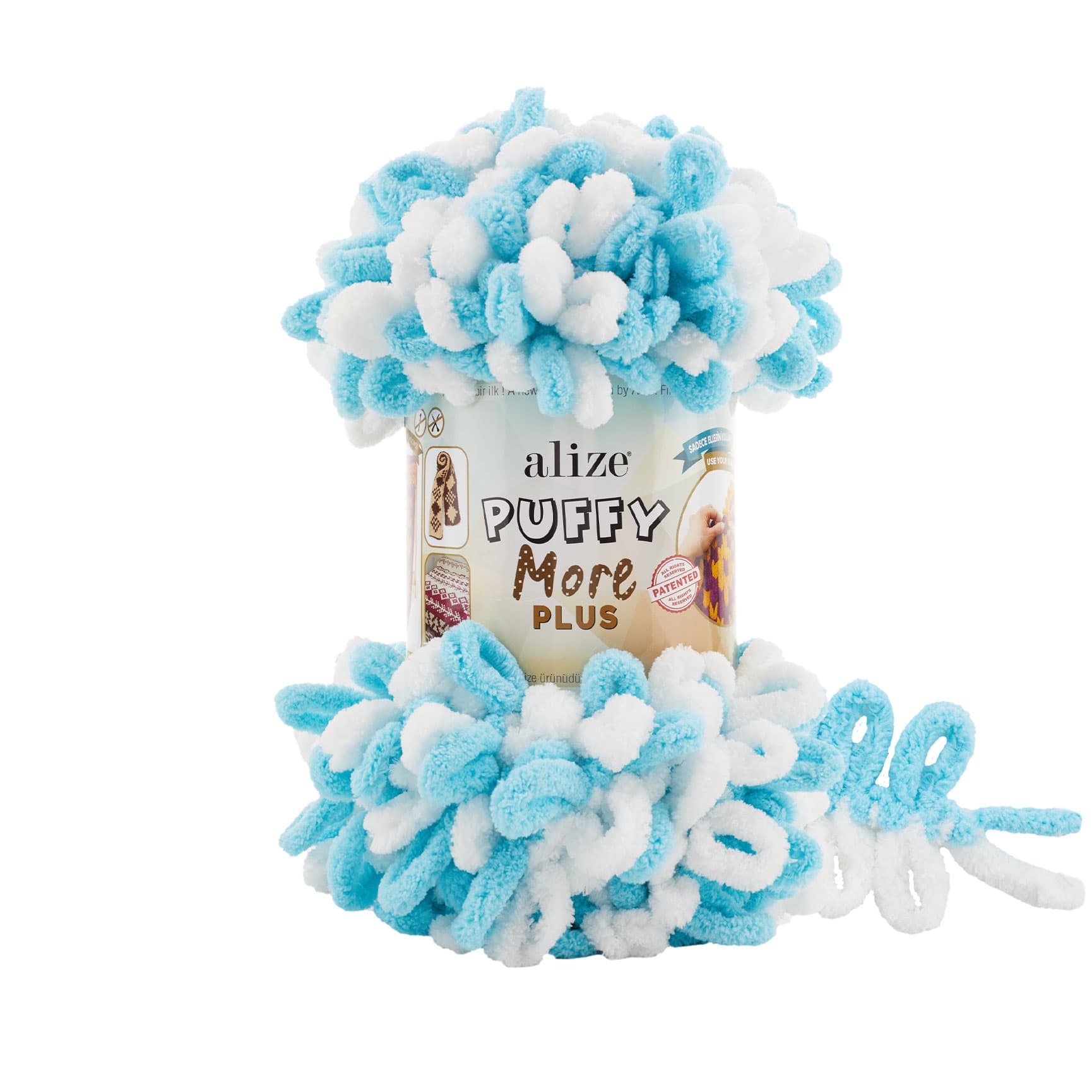 Alize Puffy More Plus 8001 Elle Örülen Örgü İpi