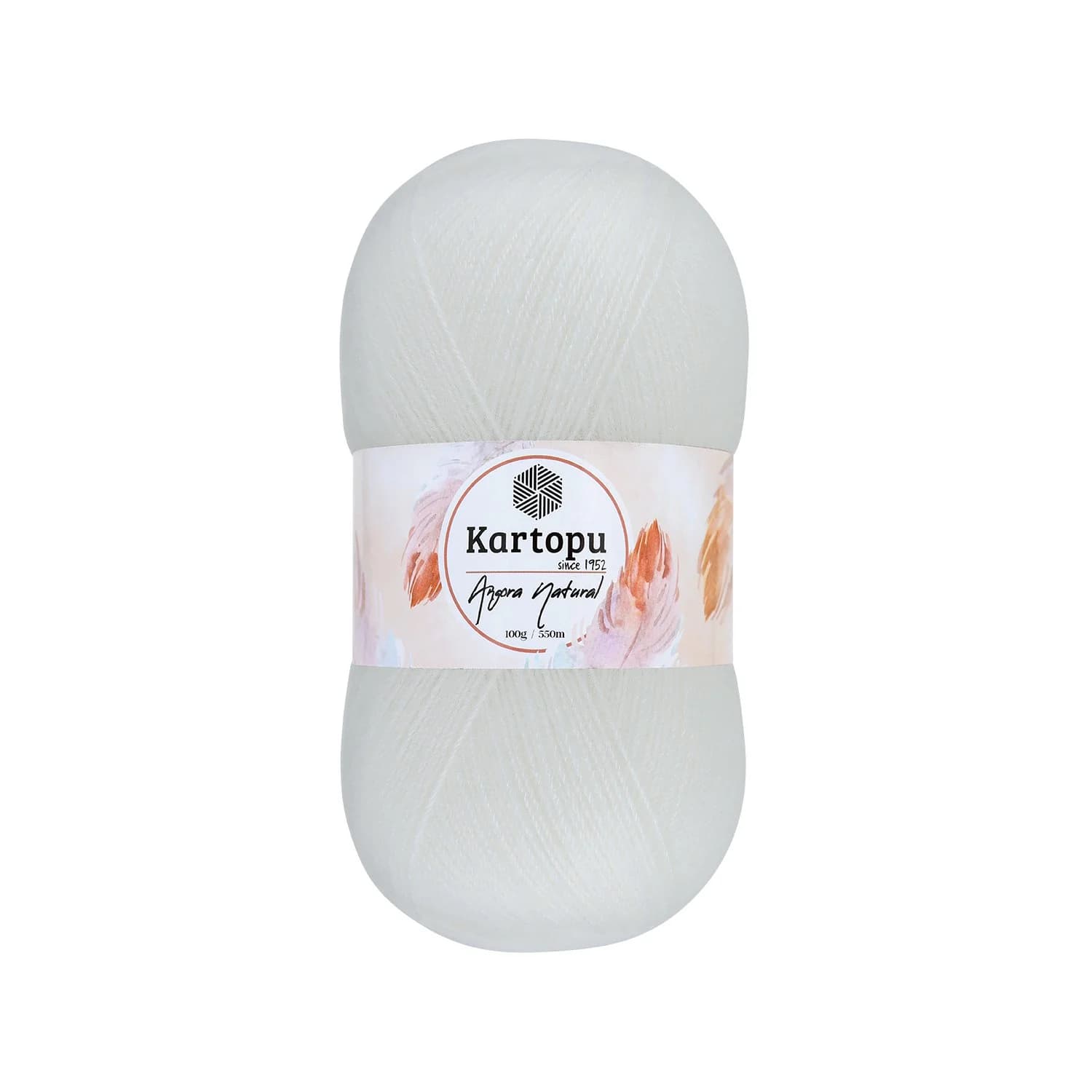 Kartopu Angora Natural K010 Beyaz Yelek ve Şal İpi