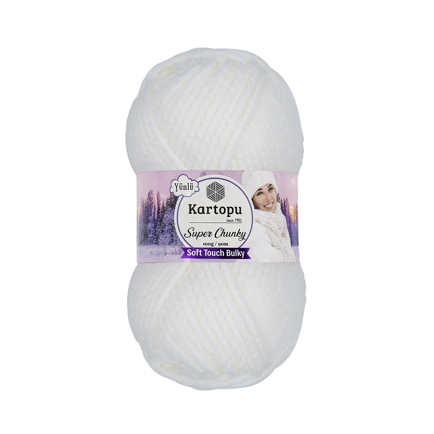 Kartopu Super Chunky K010 Beyaz Kışlık İp